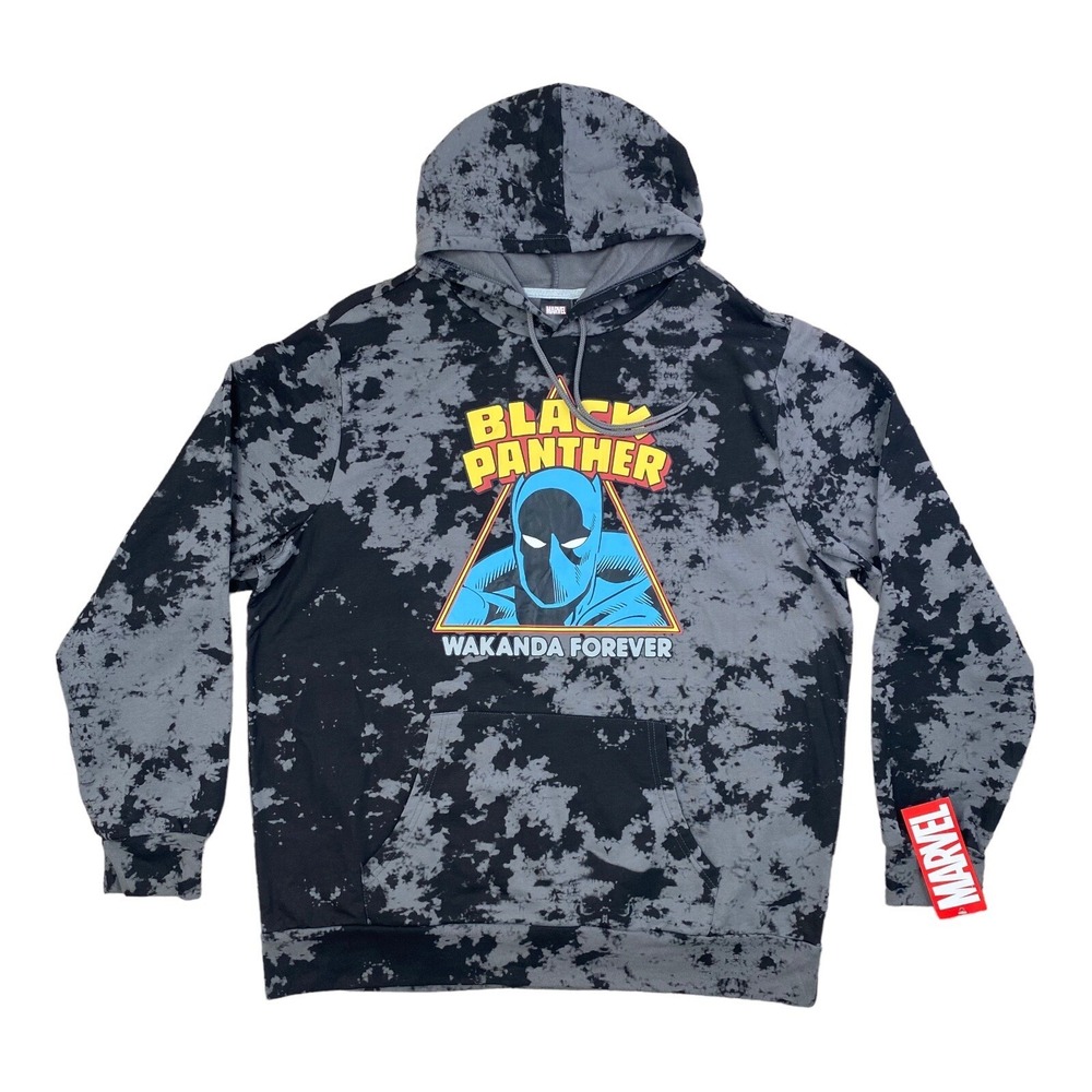 Marvel Black Panther Hoodie Men's XXL Wakanda Forever Collector W/ Pouch Pocket - Picture 6 of 7